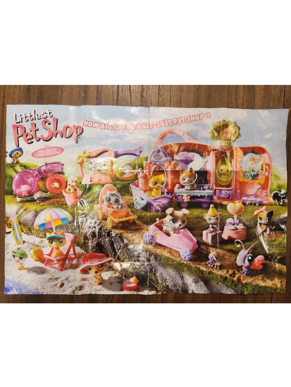 vintage Hasbro Littlest Pet Shop (LPS) collector's guide and poster